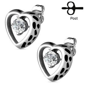 New stainless‎ steel heart earrings